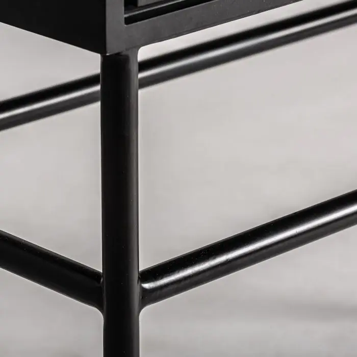 ARMARIO ATHY Hierro Hueso Blanco Negro, 151 Cm