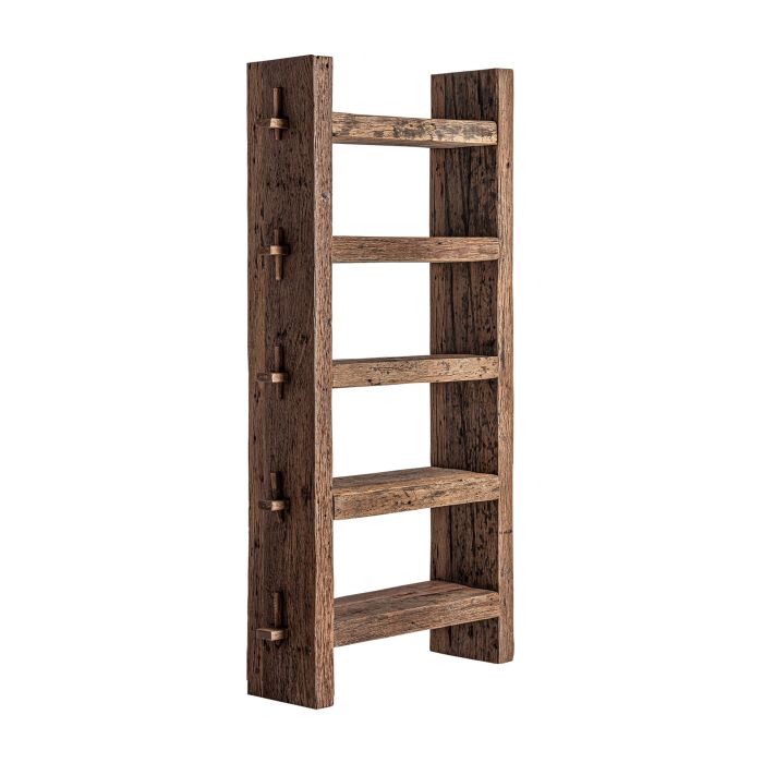 Librería Madera Mango Recuperada 5 Estantes, 220 Cm