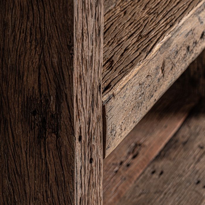 Librería Madera Mango Recuperada 5 Estantes, 220 Cm