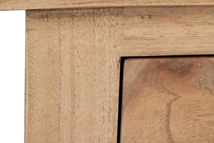 Consola 4 Cajones Madera Mindi Natural, 120x30x80 Cm