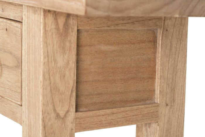 Consola 4 Cajones Madera Mindi Natural, 120x30x80 Cm