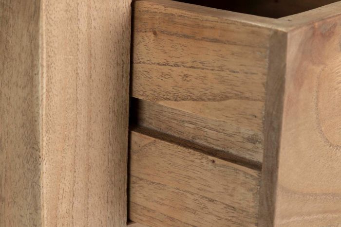 Consola 4 Cajones Madera Mindi Natural, 120x30x80 Cm