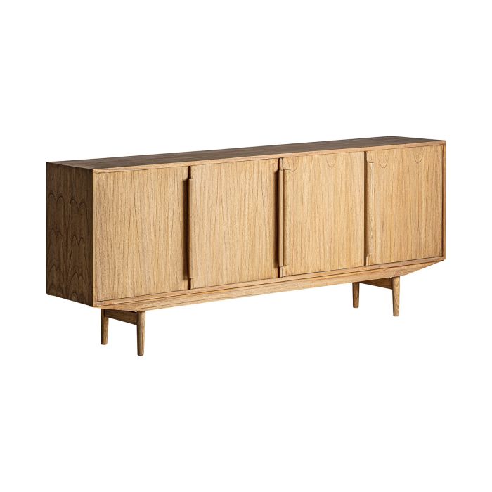 Aparador Nyry Natural 4 Puertas Madera Mindi, 200 Cm