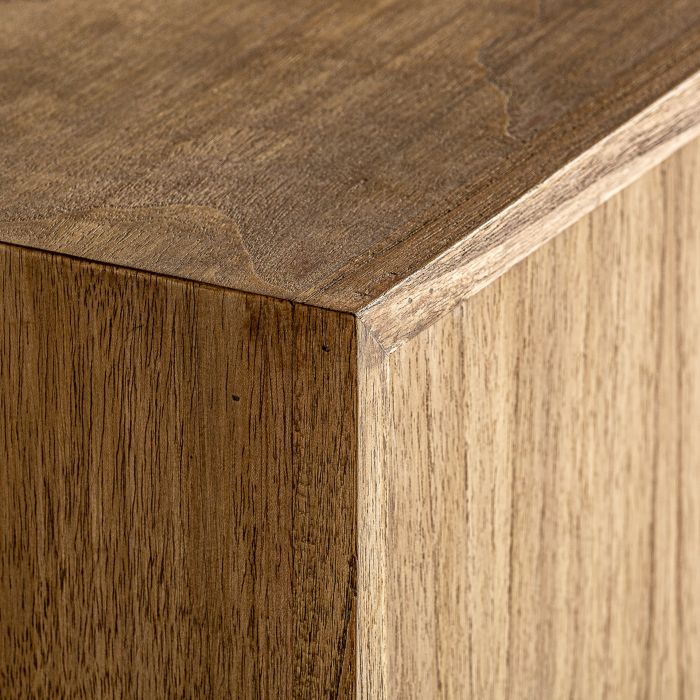 Aparador Natural 4 Puertas Madera Mindi, 200 Cm