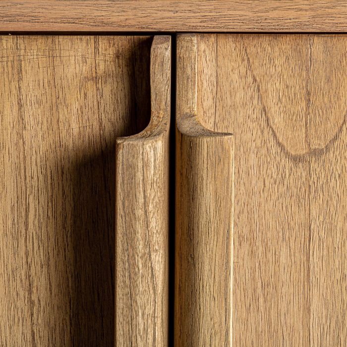 Aparador Natural 4 Puertas Madera Mindi, 200 Cm