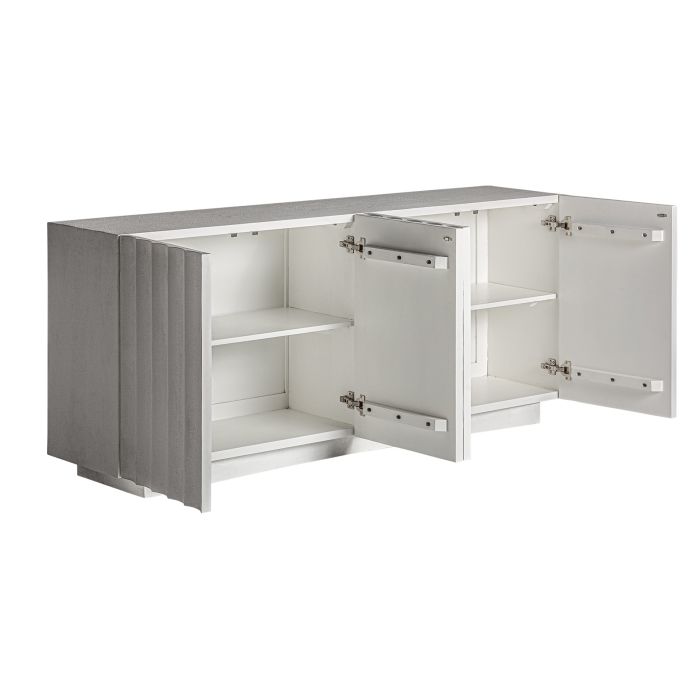 BUFFET MULCEY Cemento Madera Blanco, 180 Cm