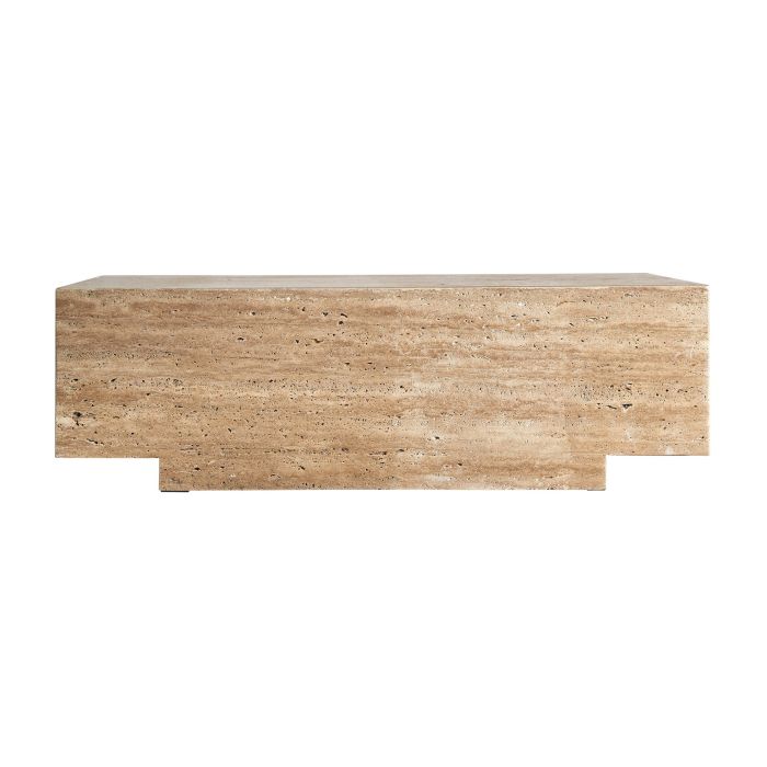 Mesa centro norddal travertino beige