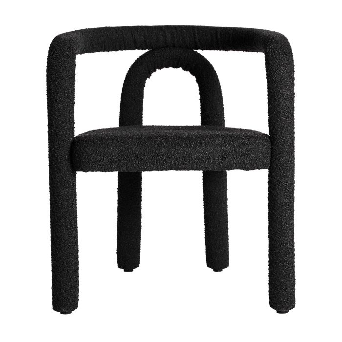 Silla Acero Tejido Negro Valbella Salón, 72 Cm
