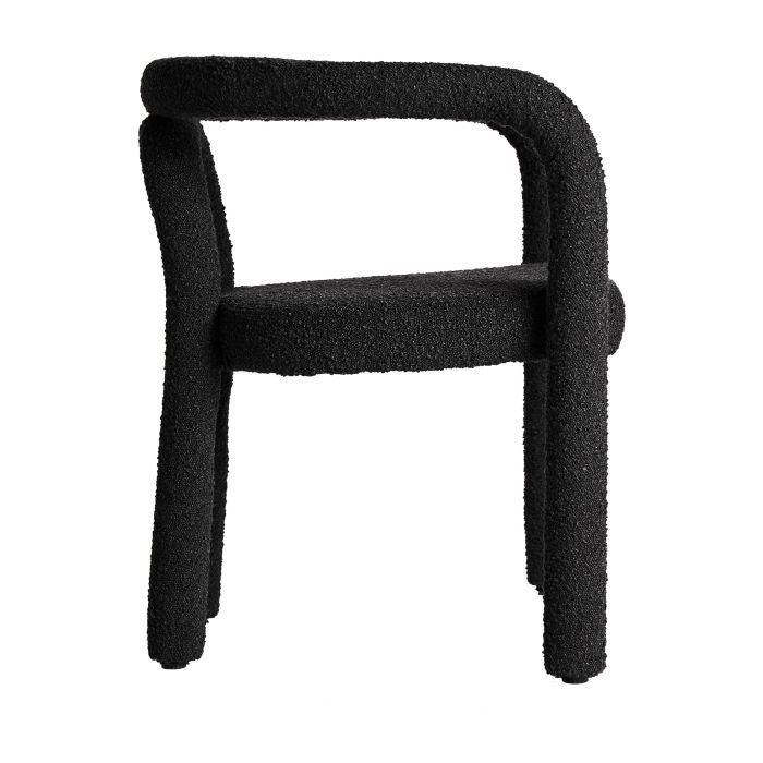 Silla Acero Tejido Negro Valbella Salón, 72 Cm