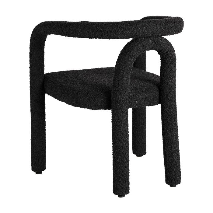 Silla Acero Tejido Negro Valbella Salón, 72 Cm