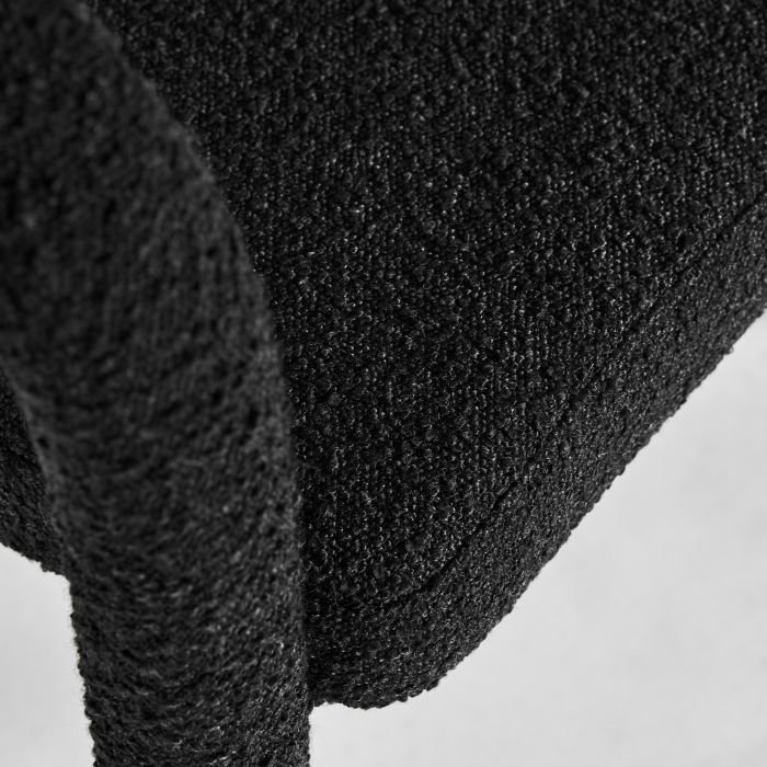 Silla Acero Tejido Negro Valbella Salón, 72 Cm