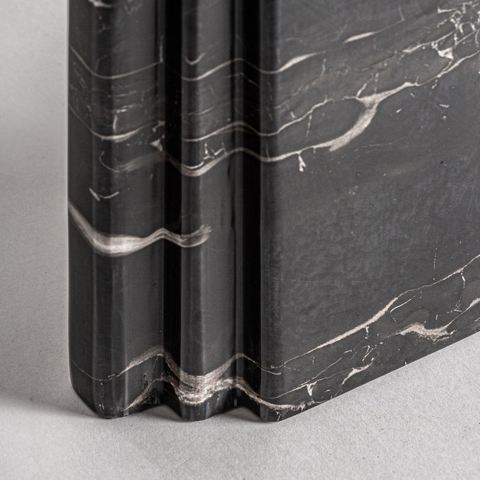 Lámpara De Sobremesa Mármol Blanco Negro, 68 Cm