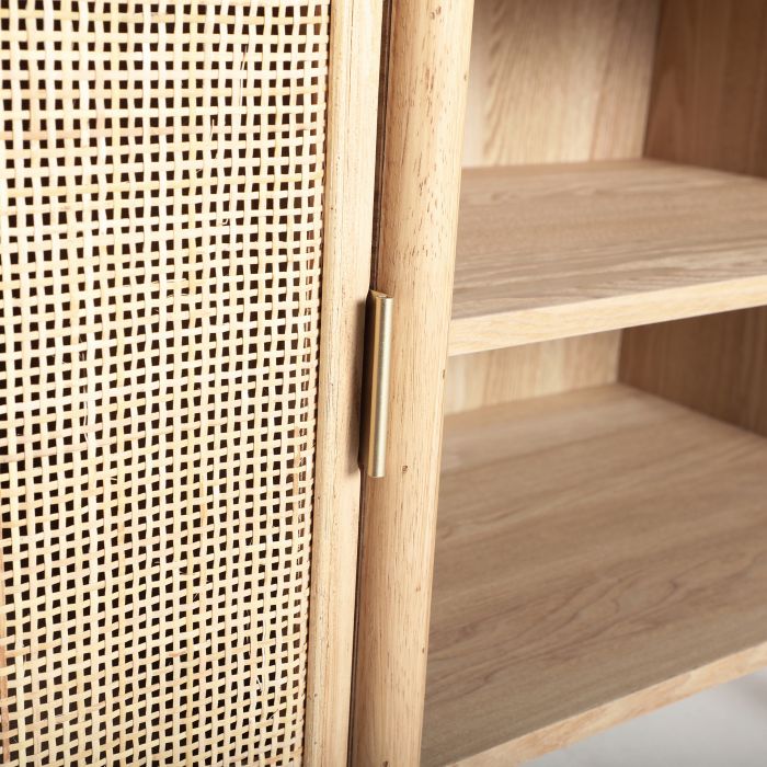 Mueble TV Curvo Marrón Natural, 120 Cm