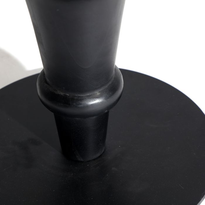 Mesa Bar Mango Natural Negro Hierro Cuadrada, 77 Cm
