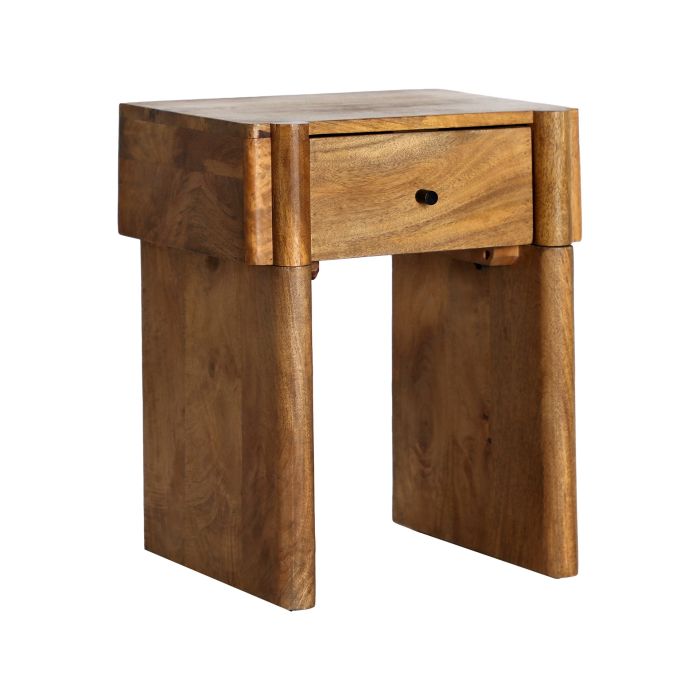 Mesita de Noche Koigi Madera Mango, 40 Cm
