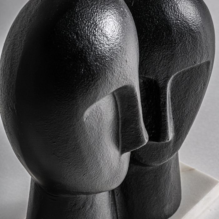 FIGURA DECORATIVA DAVET Metal Mármol