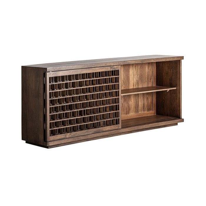 Aparador Mango marrón 2 Puertas Correderas, 205 Cm