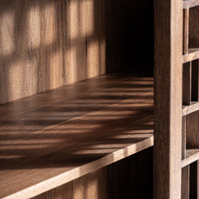 Aparador Mango marrón 2 Puertas Correderas, 205 Cm