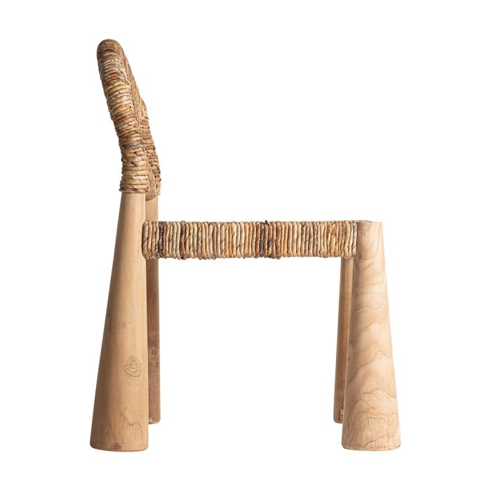 Silla Teka Natural Fibra Enea Patas Cuñas, 86 Cm