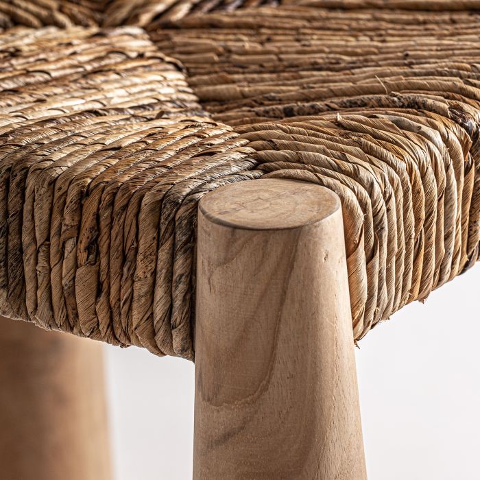 Silla Teka Natural Fibra Enea Patas Cuñas, 86 Cm