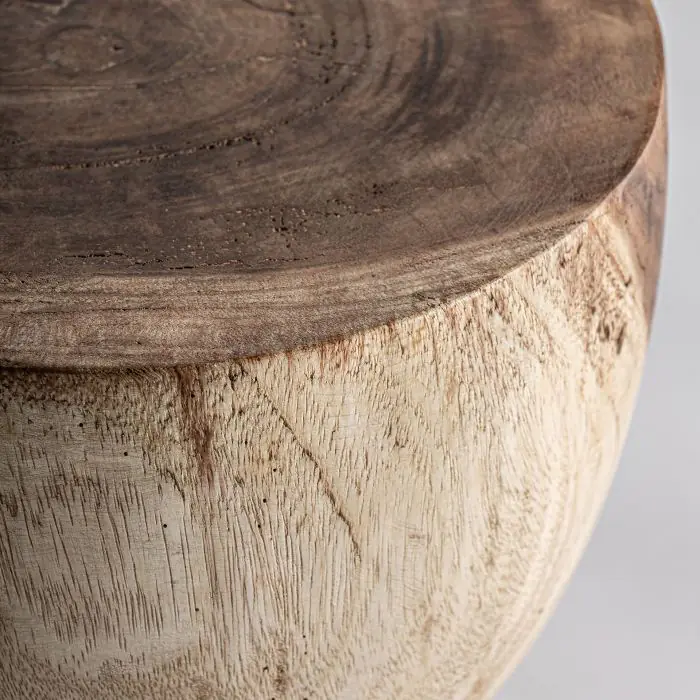 Mesa Auxiliar Madera Tonos Marrón Copa, 45 Cm