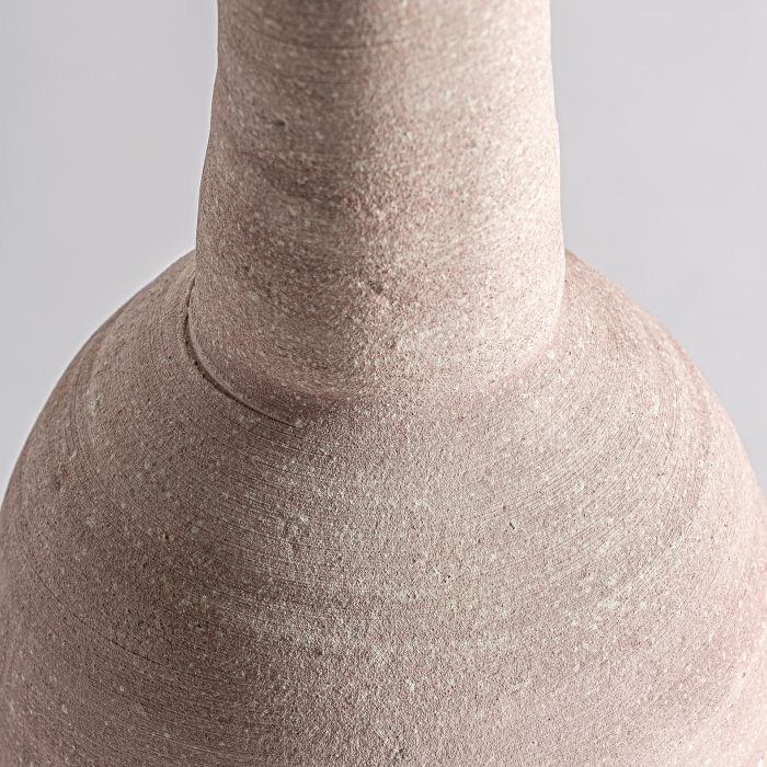 Jarrón Kansara Arcilla Color Crema, 18 Cm