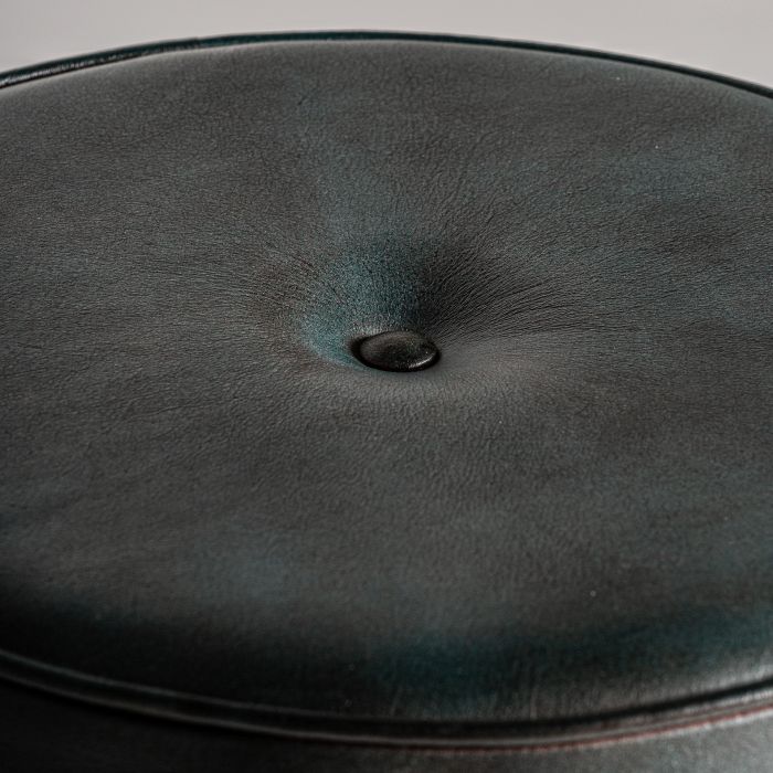 Taburete Piel Negro Acacia Natural Bar, 69 Cm