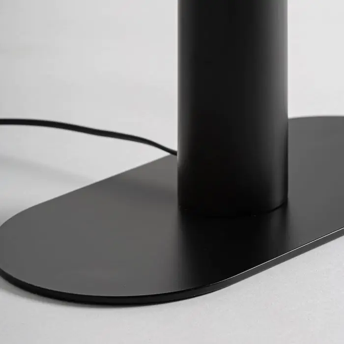 Lámpara de Sobremesa Mármol Metal Negro Natural, 25 Cm