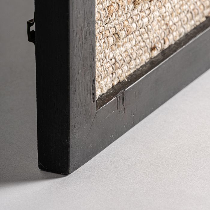 Cuadro Celso Yute Algodón Madera Mango Negro, 80 Cm