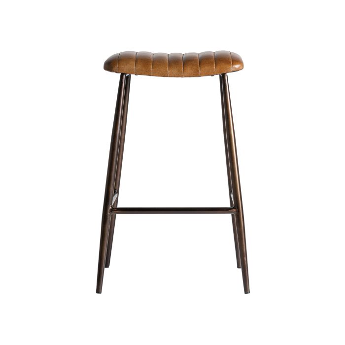 Taburete Snasa Marrón Piel, 67 Cm