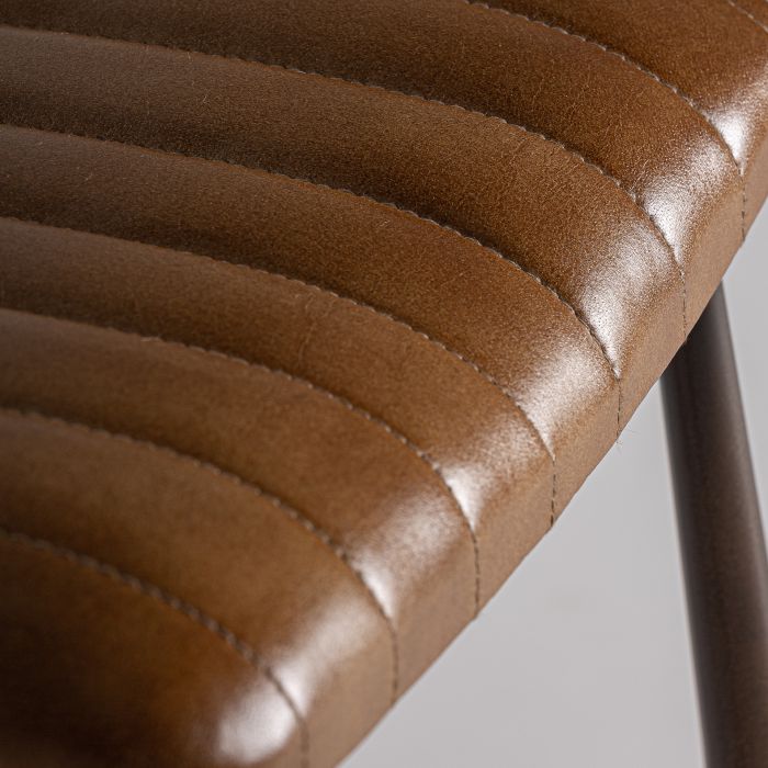 Taburete Snasa Marrón Piel, 67 Cm