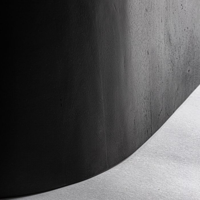 Mesa Comedor Madera Mango Negro Elíptica, 250 Cm