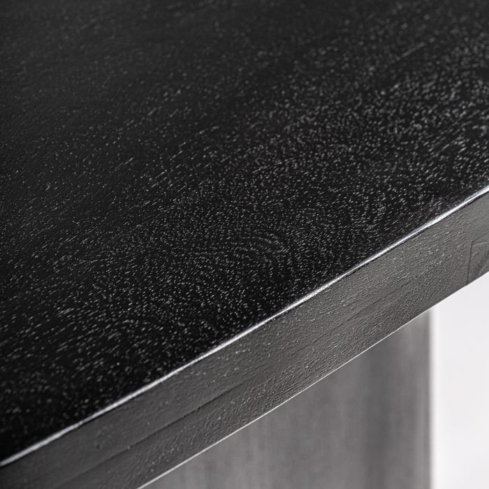 Mesa Comedor Madera Mango Negro Elíptica, 250 Cm