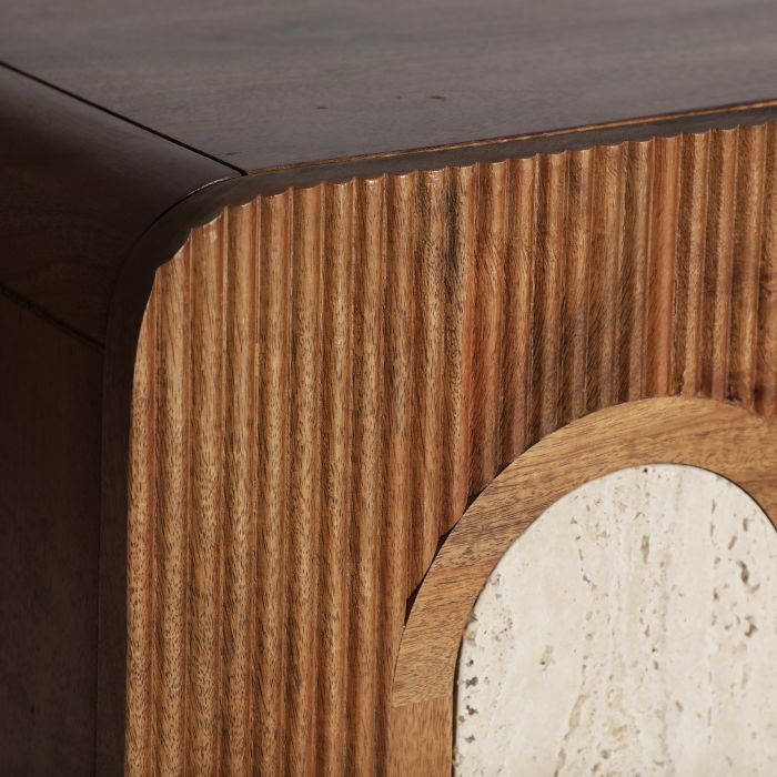 Mueble TV Travertino Madera Mango, 161 Cm