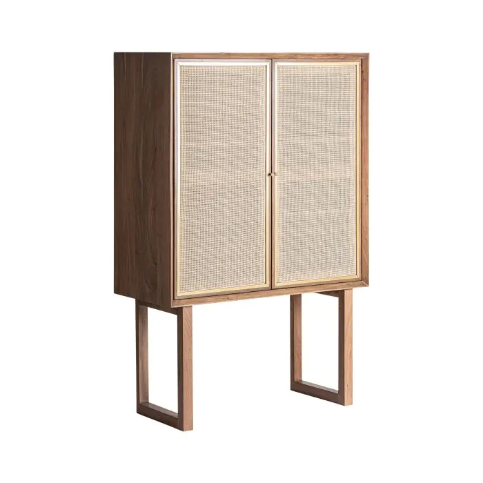 Armario Gondorf Madera Mango Ratán, 100 Cm