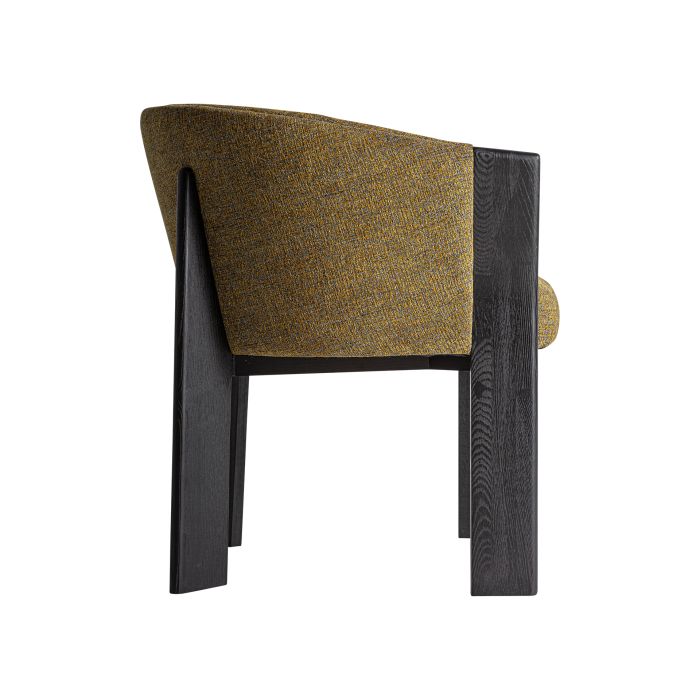 Silla Tapizada camel Roble Negro 60X62X75 Curvo