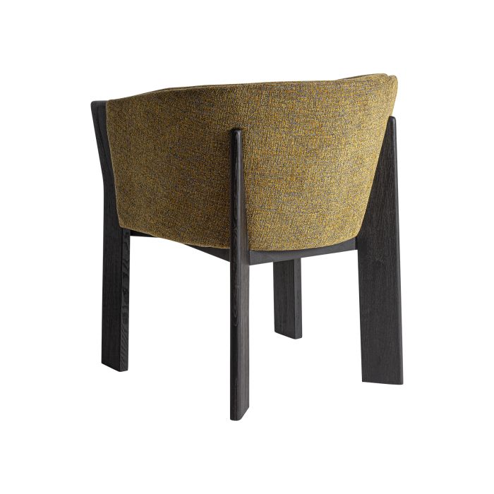 Silla Tapizada camel Roble Negro 60X62X75 Curvo