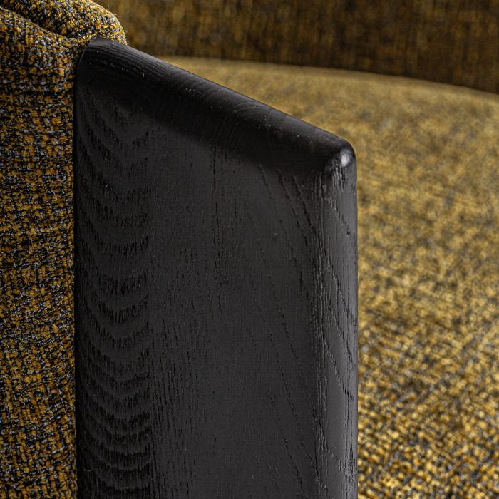 Silla Tapizada camel Roble Negro 60X62X75 Curvo