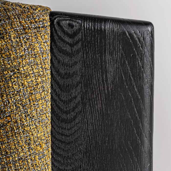 Silla Tapizada camel Roble Negro 60X62X75 Curvo