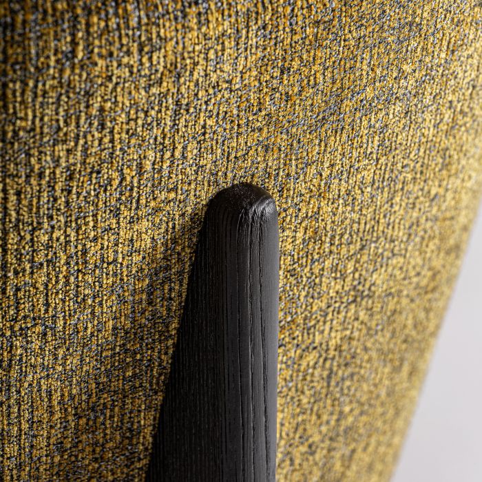 Silla Tapizada camel Roble Negro 60X62X75 Curvo