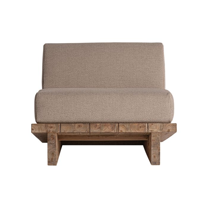 Sillón Pure Marrón Madera Teca Natural, 90 Cm