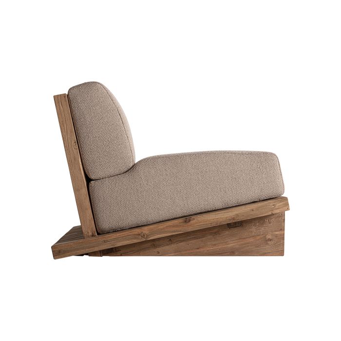 Sillón Pure Marrón Madera Teca Natural, 90 Cm