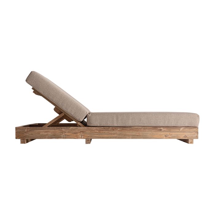 Tumbona Doble Pure Polipropileno Madera Teca, 210 Cm
