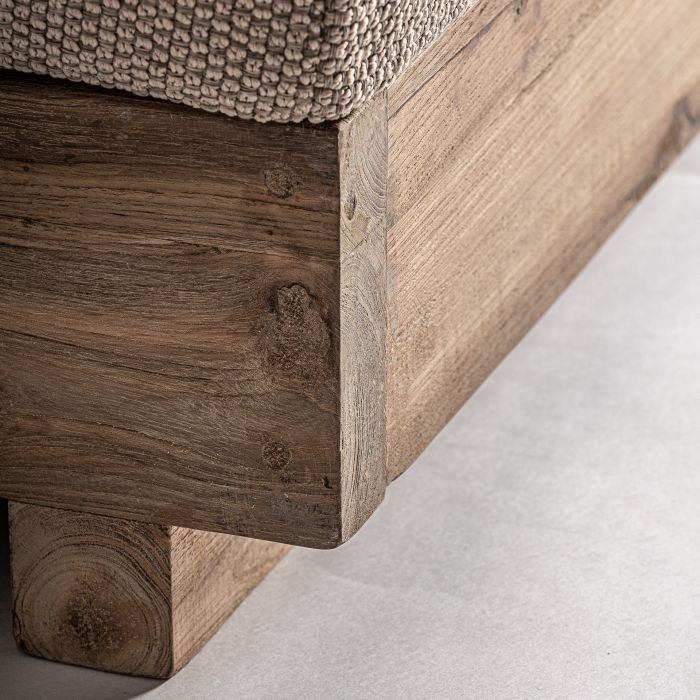 Tumbona Doble Pure Polipropileno Madera Teca, 210 Cm
