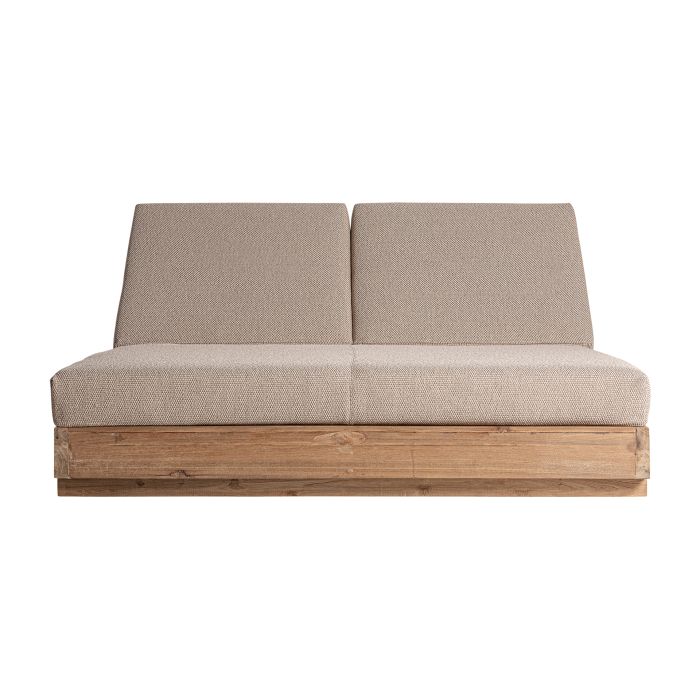 Tumbona Doble Pure Polipropileno Madera Teca, 210 Cm