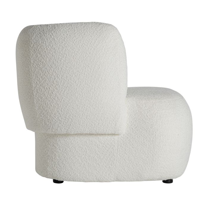 Sillón Bouclé Blanco Madera Pino, 82 Cm