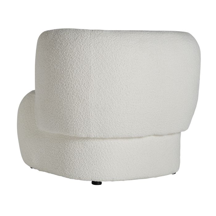 Sillón Bouclé Blanco Madera Pino, 82 Cm