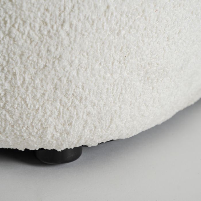 Sillón Bouclé Blanco Madera Pino, 82 Cm