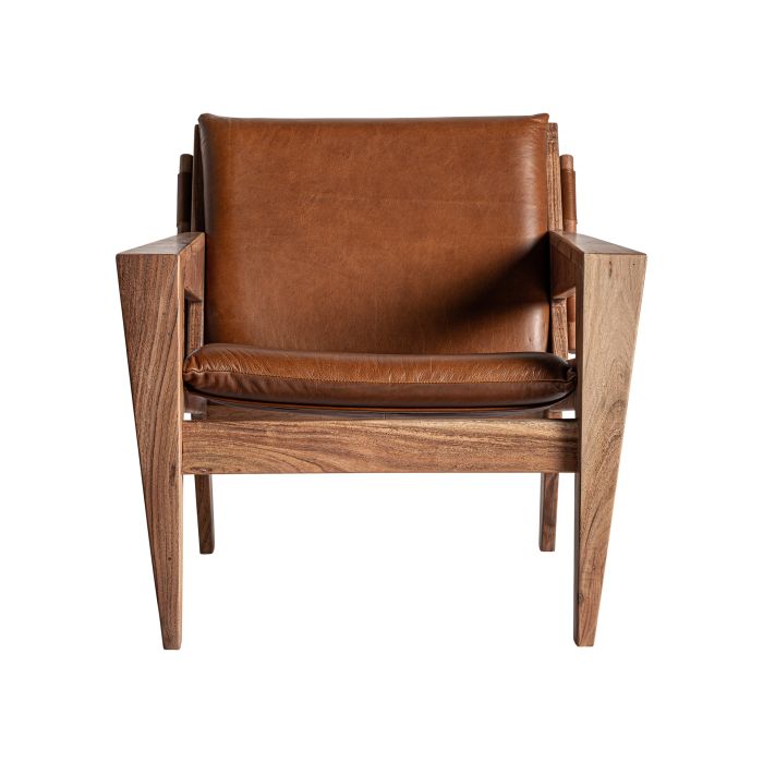 Sillón Melle Marrón Madera Acacia, 74 Cm