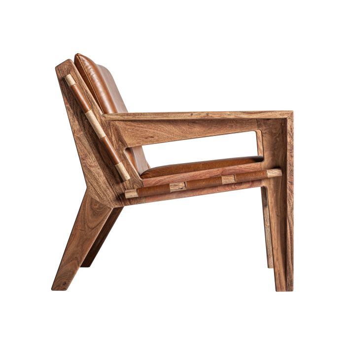 Sillón Melle Marrón Madera Acacia, 74 Cm